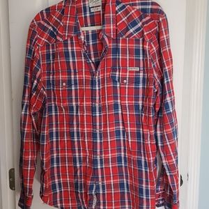 Mens Lucky Brand snap front shirt